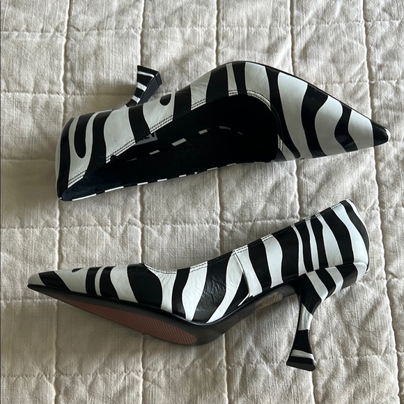 Caverley Zebra Print Pumps - Picture 1 of 10